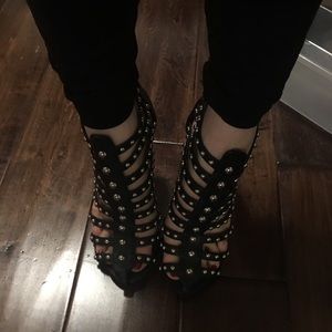 Dolce Vita studded capped open toe heels